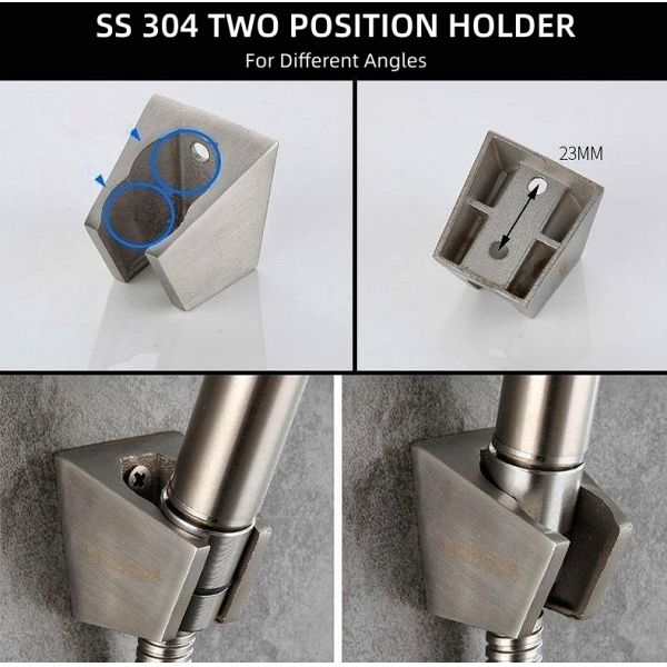 Eurpoean Luxury SS304 Exposed Valve Showers Hot Cold Shower Head Combo Set