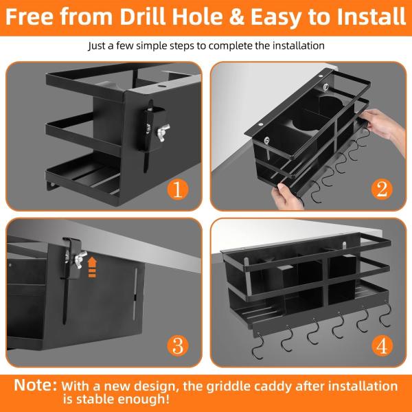 Outil de cuisine sans grille Blackstone Caddy et détenteur d'outil de spatule