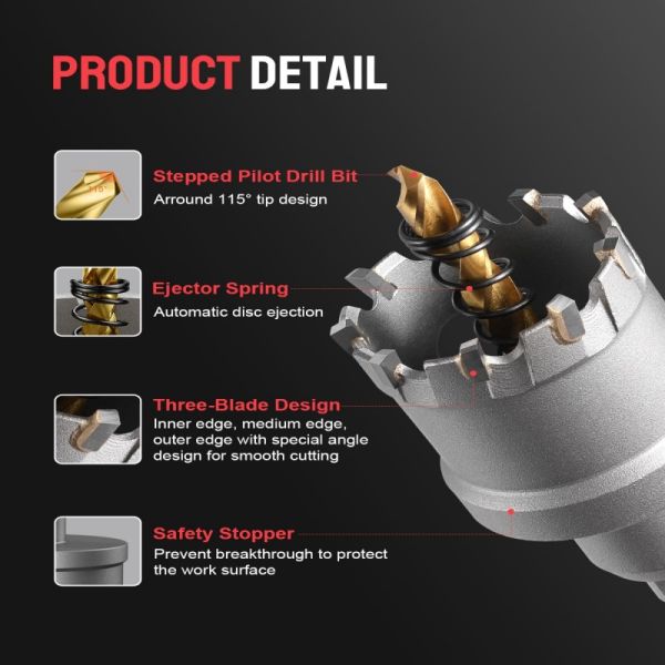 Industrial 14pc Carbide Hole Cutter Set | 10mm Anti-Slip Shanks for Heavy-Duty Structural Steel