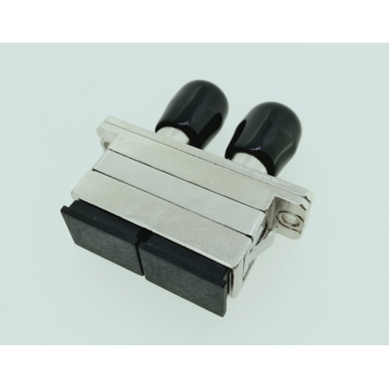 Duplex SC To ST Fiber Optic Adapters Female To Female Zinc Alloy Metal Housing