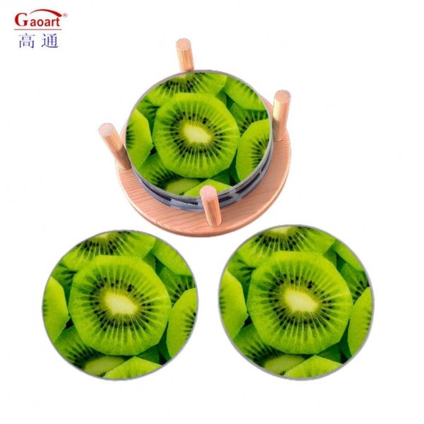 Round Tempered Glass Coaster for Float Bread Blank Custom Clear Cut Kitchen Cutting Board