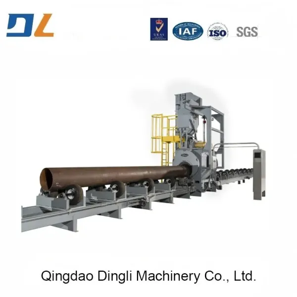 Roller Conveyor Steel Plate Shot Blasting Machine Pipe Inner/Outer Wall Shot Blaster
