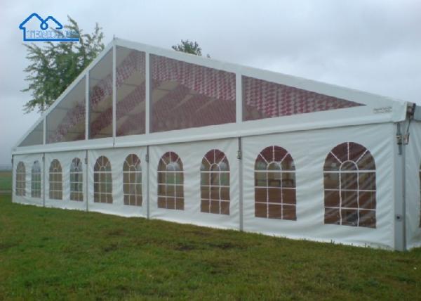 Customized A Shape Outdoor Banquet Tent Aluminium Party Tents With Sidewalls Outdoor Party Tents For Sale