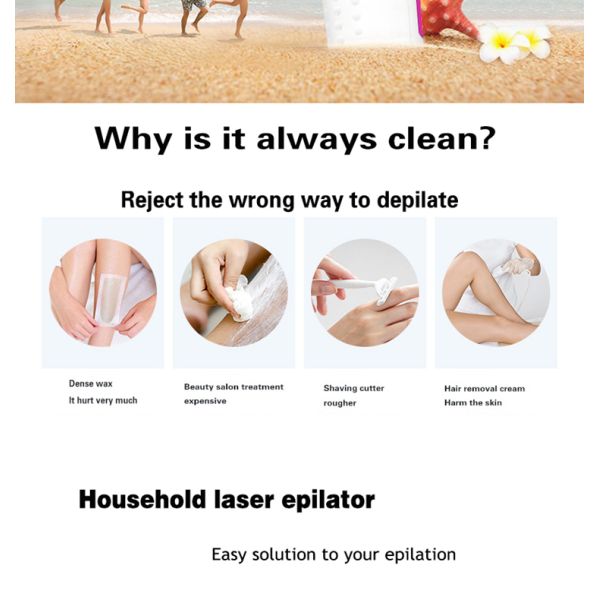 Portable Home Laser Hair Removal Machine With 100000 Pulse Tender Skin