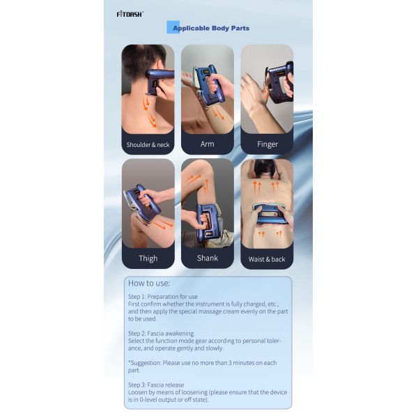 Fitdash EMS Heated Vibrating Muscle Scraper for Body Power Type-C Heated Gua Sha Tool