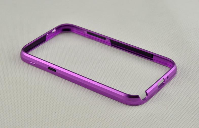 Samsung Galaxy Note 2 Aluminum Bumper Case Purple Metal Frame Hard Cover