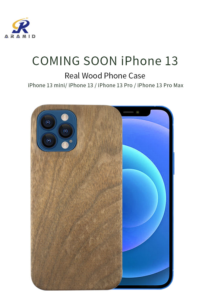 Полная защита камеры iPhone 13 Pro Max в деревянном чехле