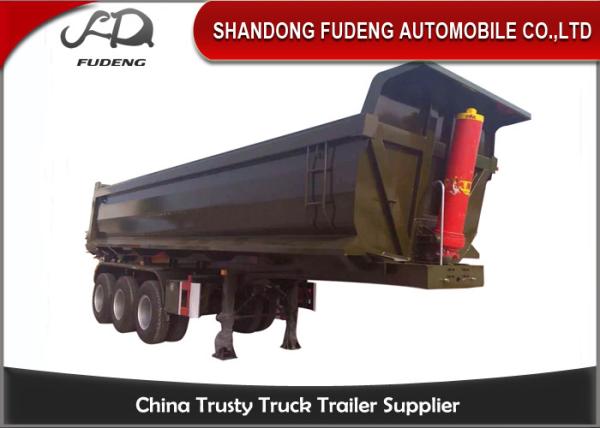 U Shape Dump Semi Trailer 40T-100T Payload For Sand / Stone Transportation