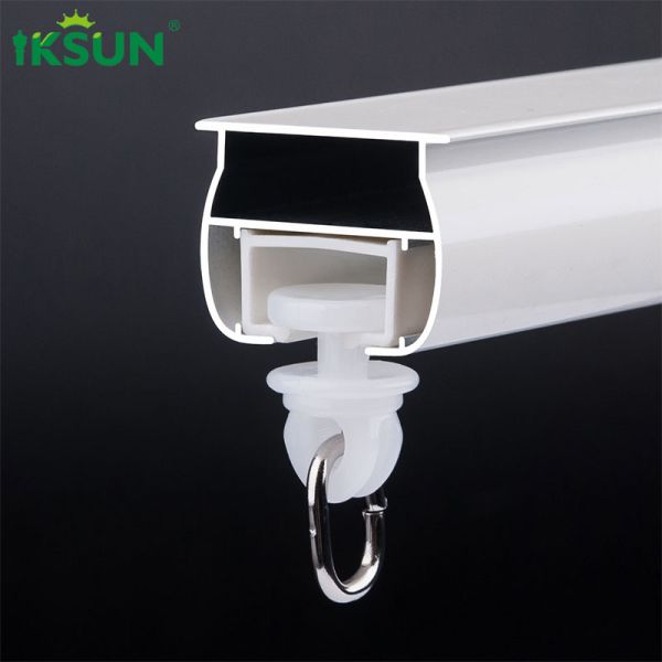Multifunctional Aluminium Curtain Channel , White Ceiling Curtain Track For Hotel