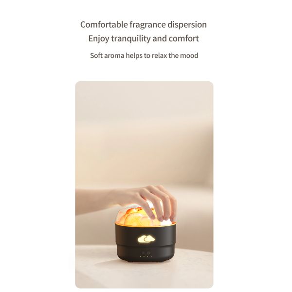 Cloud Design Essential Oil Ultrasonic Air Humidifier 320ml With Colorful Night Light