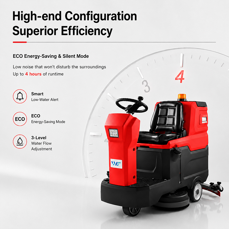 Sell Well 24V 200AH Lithium Battery Commercial Floor Scrubber Large Area Factory Workshop Intelligent Cleaning Machine