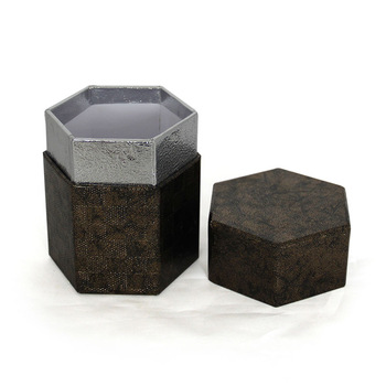 Customized Hexagon paper cans packaging for coffee , food tube packaging