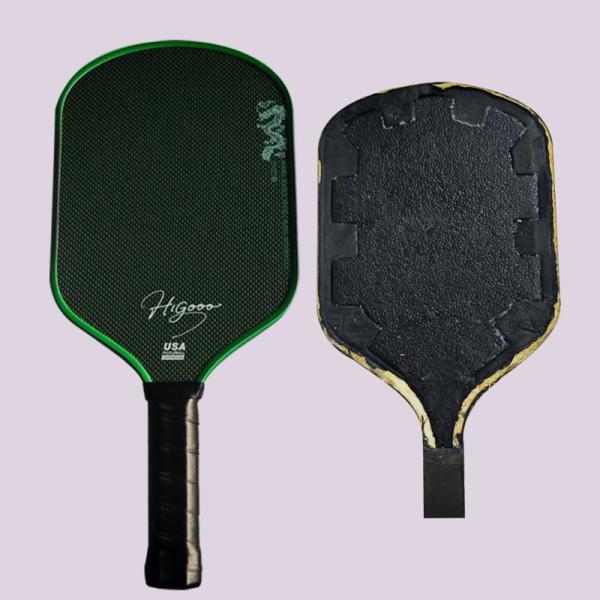 LONG HIGOOO Pickleball Paddle Hybrid Power Serrated 100% Foam Core16mm Thermoformed Titanium Pickleball Paddle Gift Paddle Cover