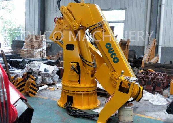 Small Footprint Telescopic Boom Hydraulic Deck Crane 2.4T8M