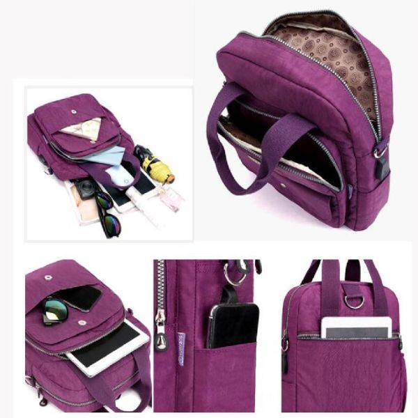 Nylon USB Charging Stylish Travel Backpacks For Girl