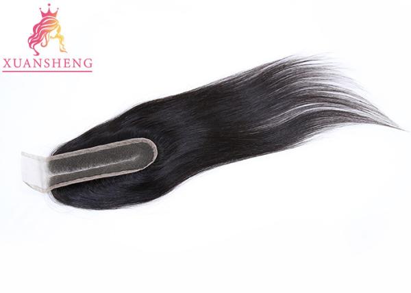 Virgin Human Hair Kim K 2X6 Brazilian Straight With Middle Part Lace Closure