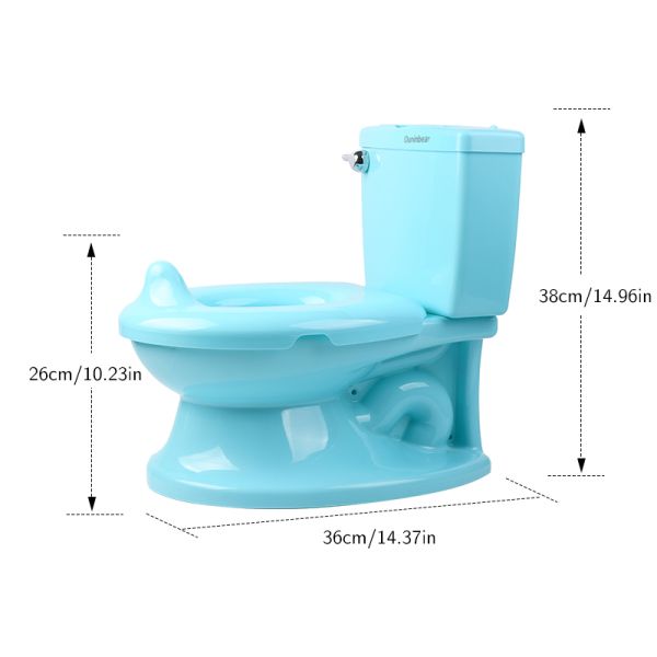 Ouninbear Plastic Handle Button Baby Potty Training Toilet with Training Potty Feature