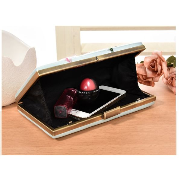 Evening bag retro hand-embroidered silk embroidered clutch bag banquet evening bags new Japanese and Korean