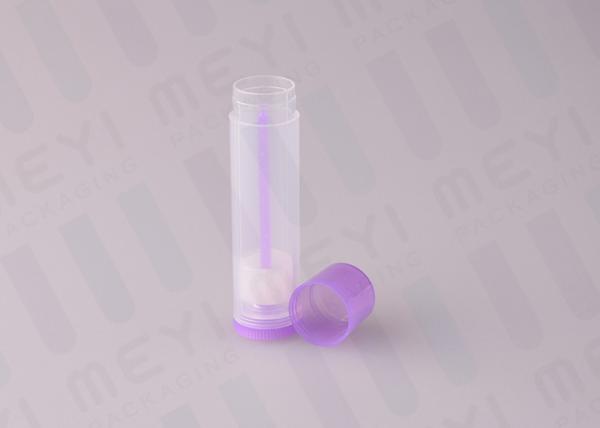 tubos cosméticos limpos plásticos roxos da forma redonda de tubos do brilho do bordo 5g