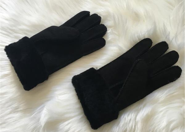 Men Genuine Sheepskin Leather Gloves Hand sewn stylish Shearling Gloves