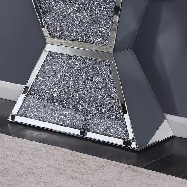 Sparkly silver mirrored console table crushed diamond decorative hallway table for living room
