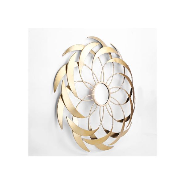 Modern Star Shape Luxury Gold Flower Wall Mirror