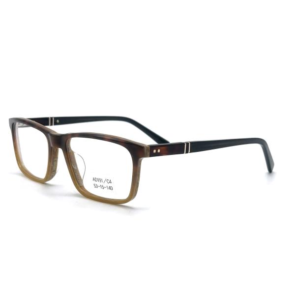 AD191 Acetate Optical Frame Square Eyeshape Manufactured by Heng Yang Optical