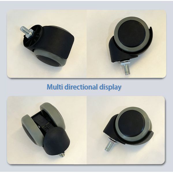 2-дюймовые больничные кастеры черные специальные аксессуары ПУ материал