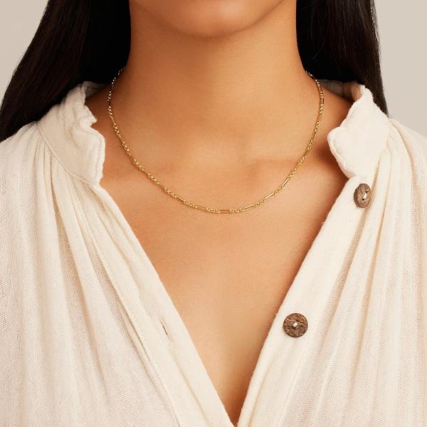 18in 925 Sterling Silver Chain Necklace 2.2mm Width 18K Gold Chain Necklace