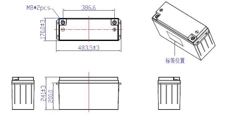 12V200Ah Lithium RV Camper Battery 150A Разряд с высокой способностью пускового тока