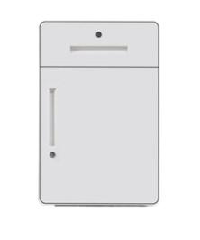 Under Desk Three Drawer Steel Mobile Pedestal Metal Locker Cabinet White