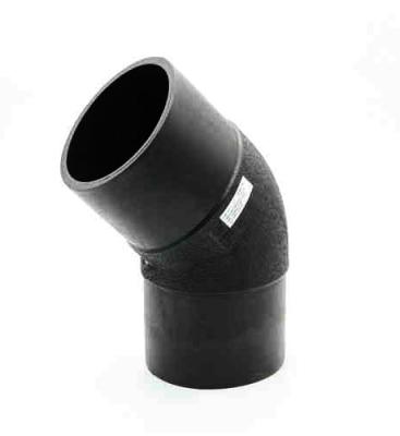 DN63-DN450 SDR11 SDR17 SDR17.6 MDPE Butt Fusion 45 Degree Elbow