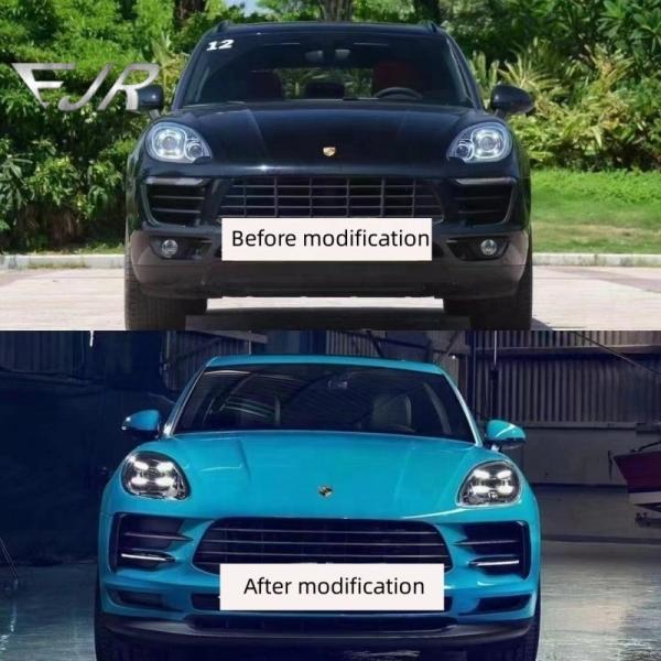 Melhore a aparência do seu Porsche Macan com o nosso kit de pára-choques dianteiro modificado