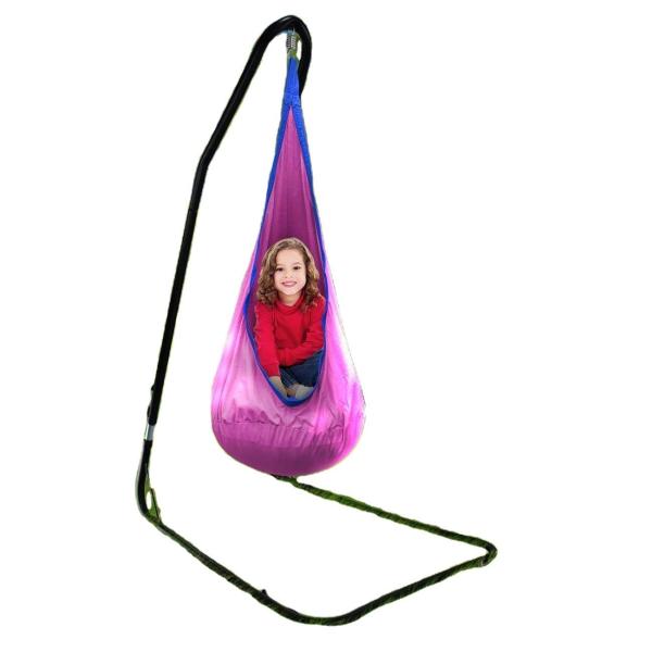 Adjustable Weather Resistant Curved Hammock Chair Swing Stand For Indoor And Outdoor