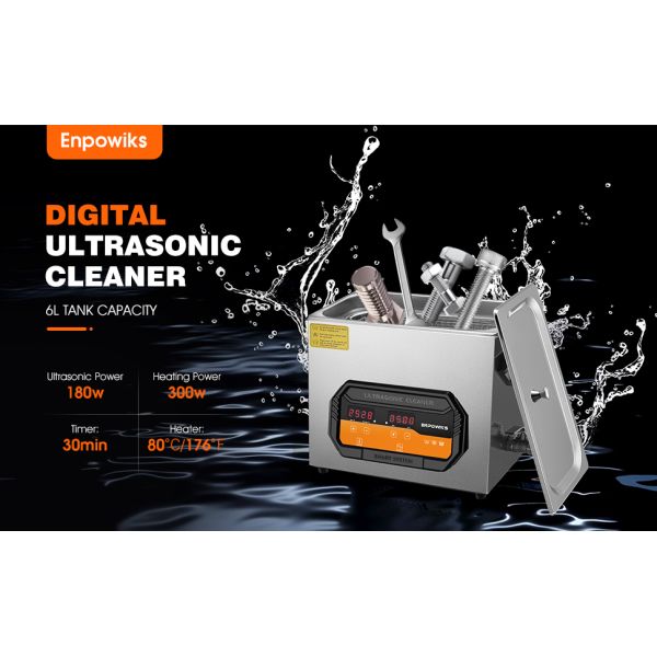 180W Ultrasonic Cleaning Machine Digital 6 Liter Ultrasonic Cleaner