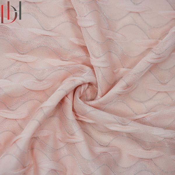 High End Jacquard Fabric 95% Polyester Custom Made Yarn Dyed Pattern For Dress