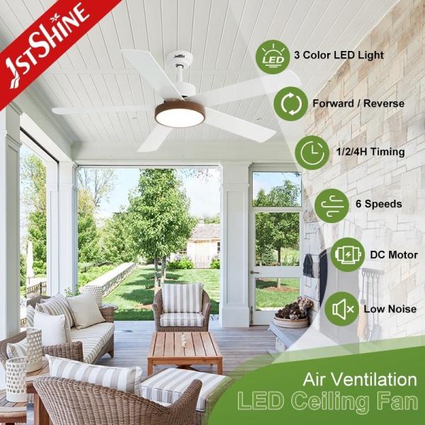 1stshine/OEM Logotipo Ventilador de teto de lâminas de MDF com iluminação LED e motor DC