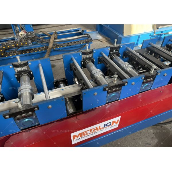 Automated Square Downspout Roll Forming Machine With 18 Stations 5.5Kw Motor And 0.3-0.8mm Material Thickness