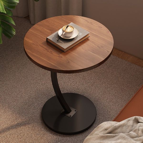 Convenient Laptop Storage Rack for Small Wood Corner Table in Living Room Bedroom