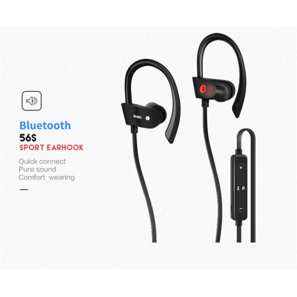 Anti Sweat 70mAH SDP Neckband Bluetooth Earphones With Ear Hooks