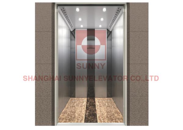 MR MRL 8 Passenger Elevator Lift 1600kg Stainless Steel 8.0m / S