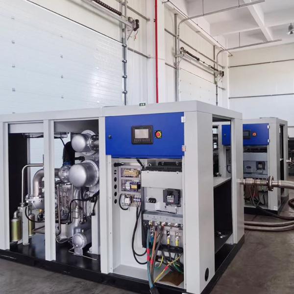 IP54 Parafuso Compressor De Ar Seco Sem Óleo Estacionário 55kW Para Indústria Farmacêutica