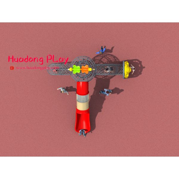 Middle Kids Climbing Play Equipment Like Big Soccer Ball Limit Excited Exploration