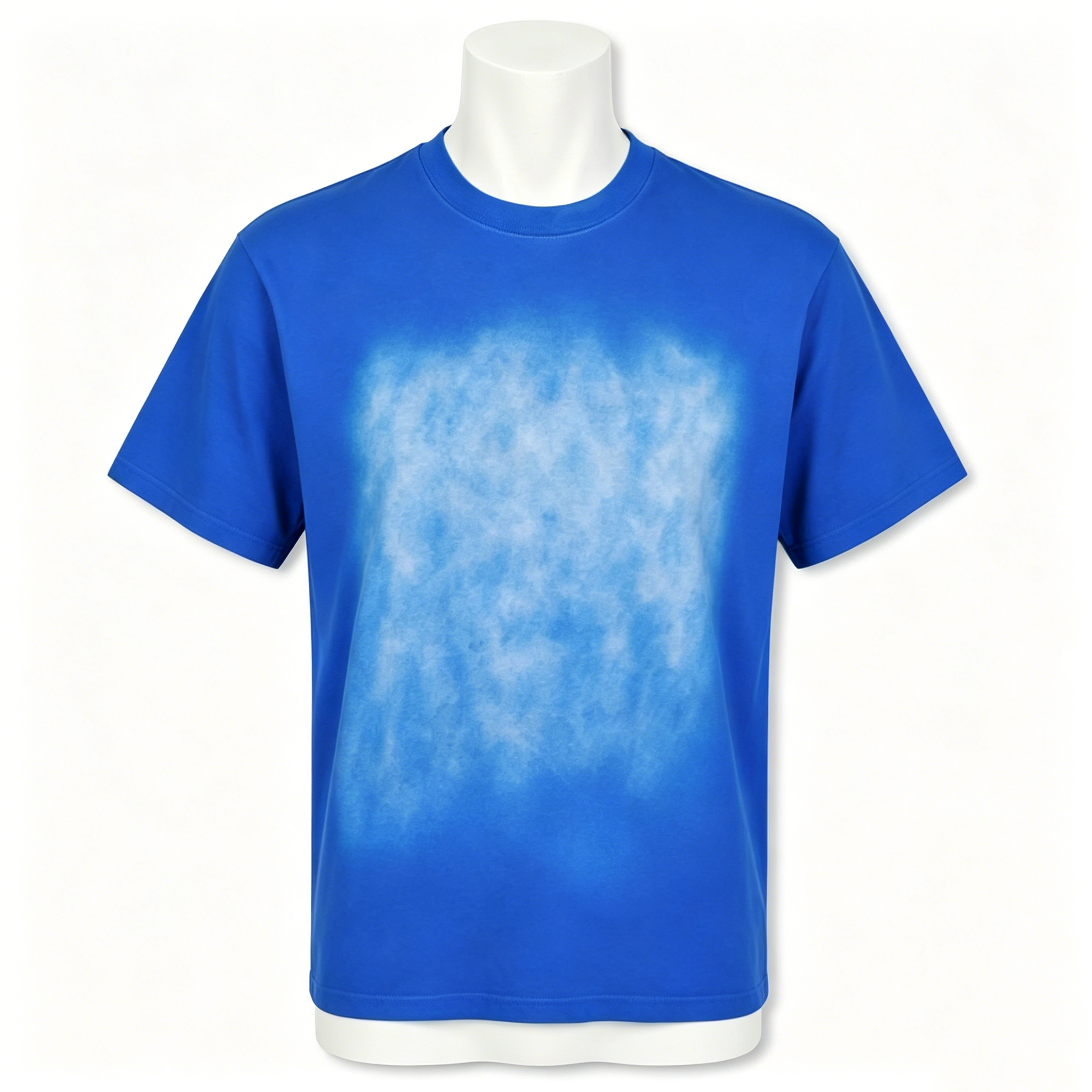Men’s Oversized Gradient Spray-Wash Cotton T-Shirt 270GSM Casual Streetwear Top
