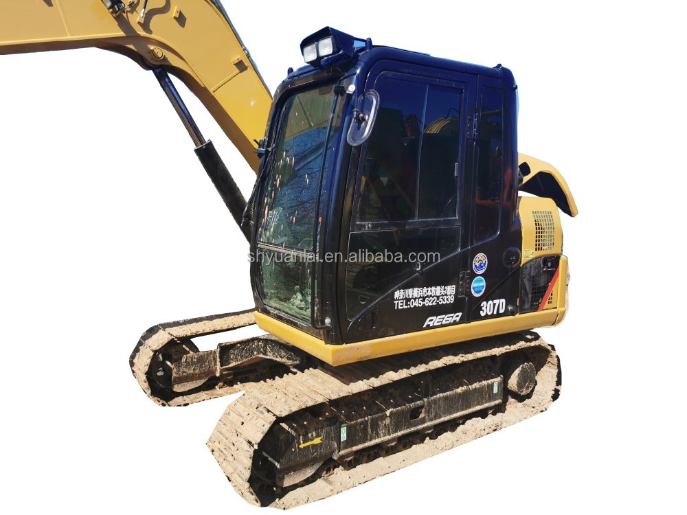 Excavadora de alta potencia CAT307 con cilindro hidráulico original y capacidad de cubo de 0,31 m3