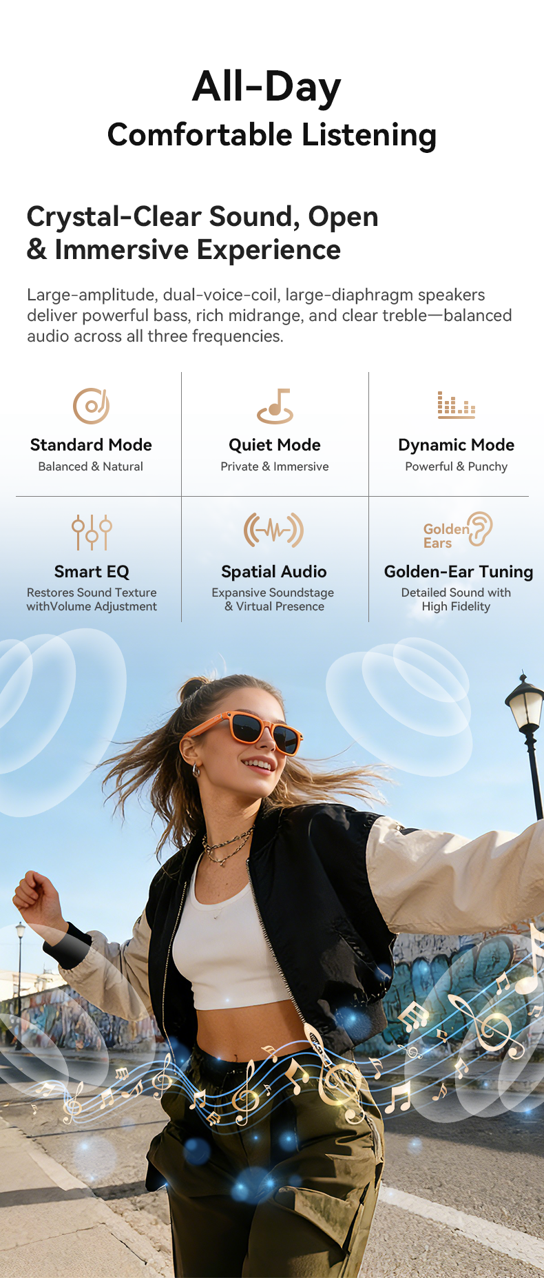 AI Smart Glasses with Bluetooth V53 Seamless Wireless Data Transfer and Device Pairing X01
