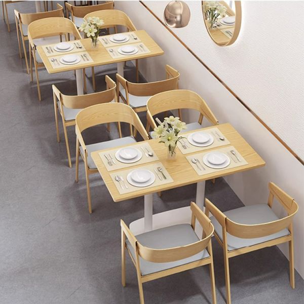 Restaurant Furniture Customized Light Luxury Dining Furniture Cafe Table and Chair Dessert Restaurant Sofa Booth Set