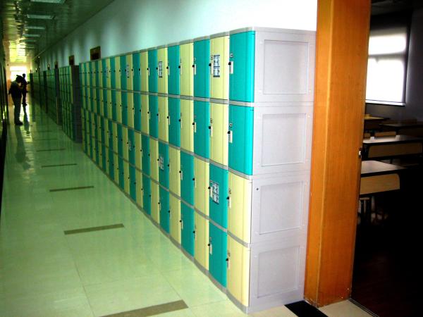 ABS Plastic Bule Elementary School Lockers, Water Resistant Small Storage Lockers