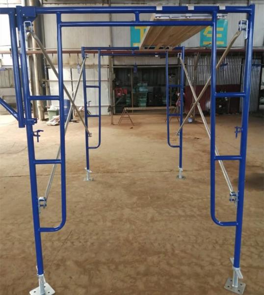 o pedreiro de aço H Frame Scaffold Powder da espessura Q235 de 2.6mm revestiu