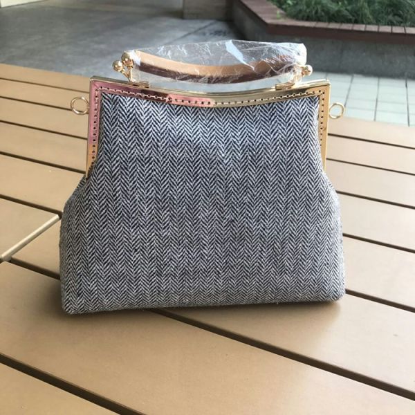 Double Kiss lock Coin Purse, Women Wallet, Double Pockets Wallet, Card Slot Wallet, Clutch Purse, Metal Frame, Gifts For